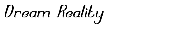 Dream Reality font preview